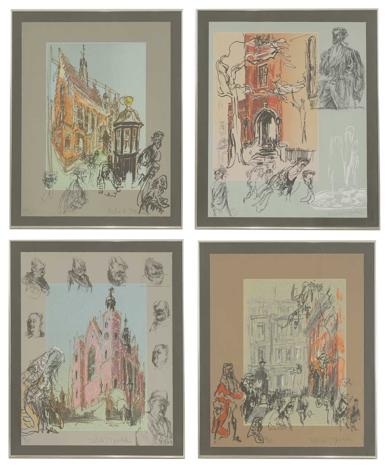 Feliks Topolski RA, Inns of Court; Inner Temple; Middle Temple; Gray's Inn