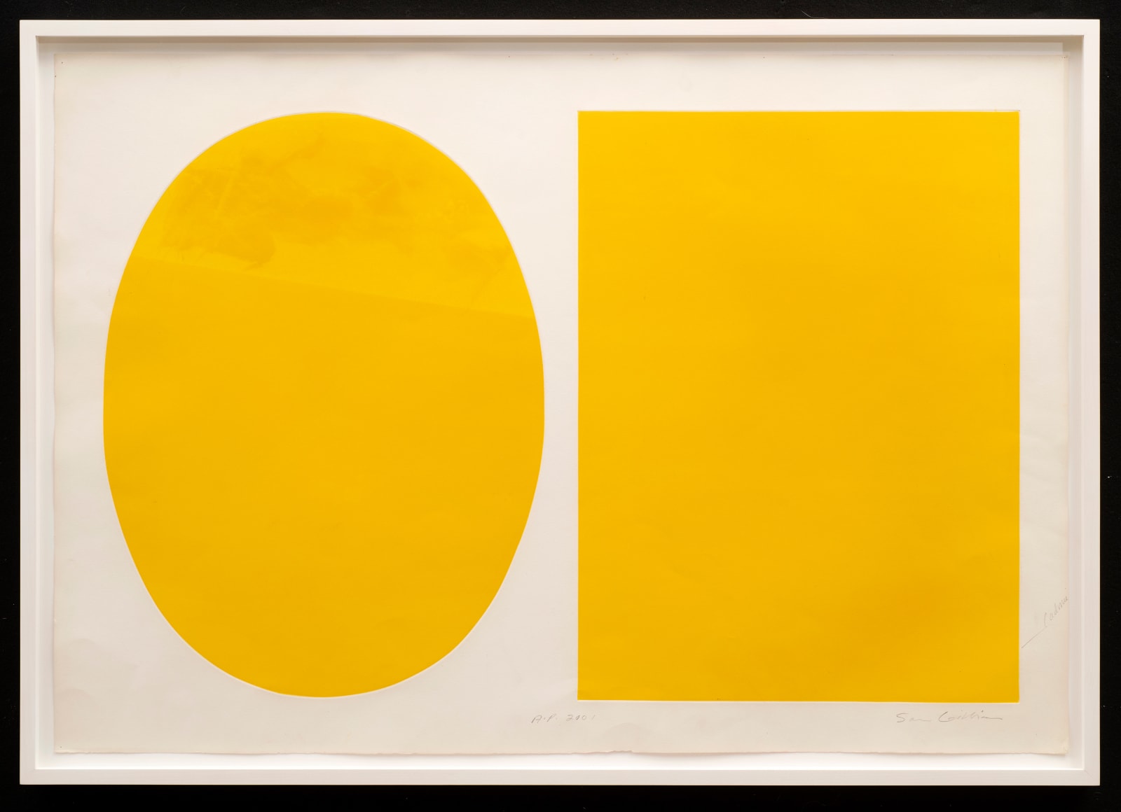 Sam Gilliam, Untitled (Yellow Shapes), 2001