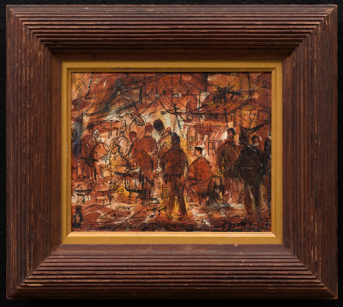 Pascal Cucaro, Untitled (Market Scene), circa 1960
