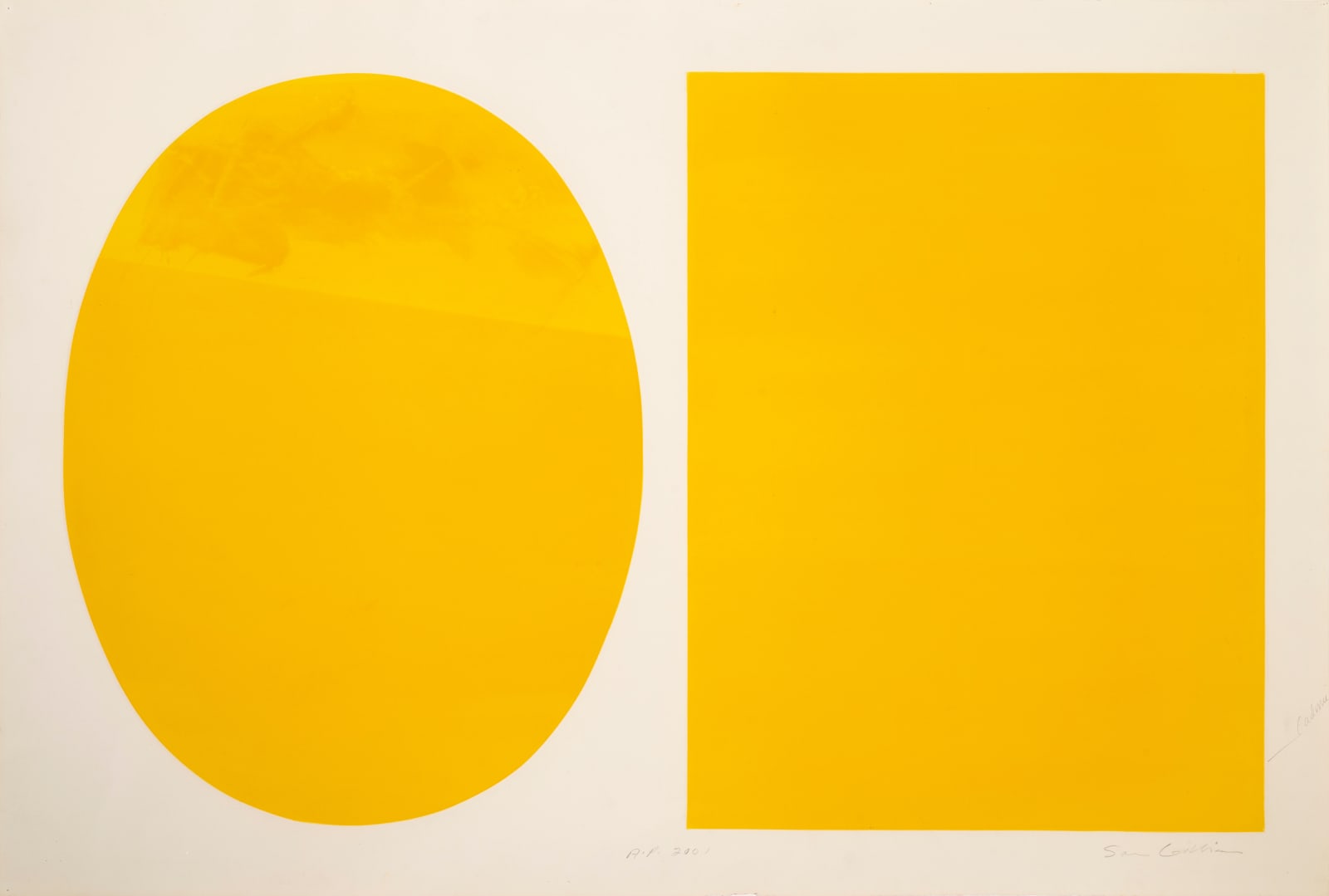 Sam Gilliam, Untitled (Yellow Shapes), 2001