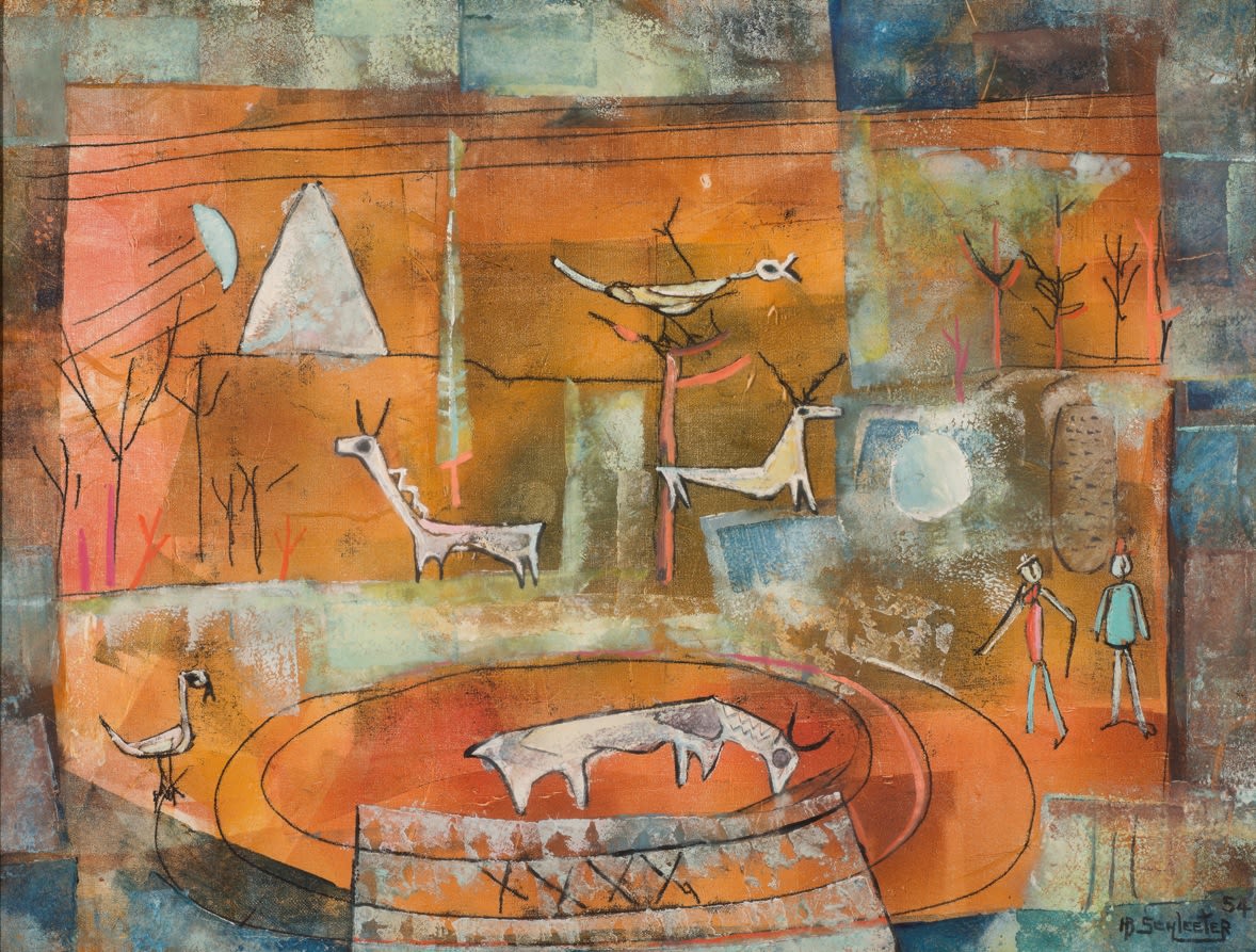 Howard B. Schleeter, Forest Pictograph, 1954