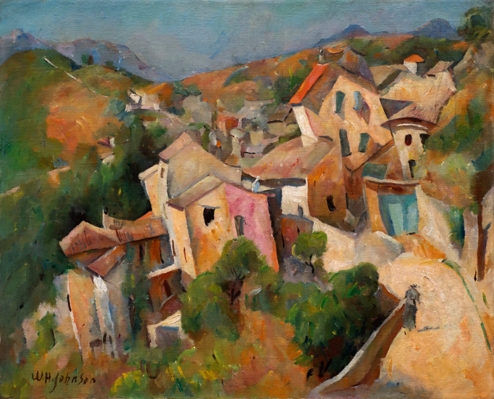 William Henry Johnson, Late Spring, View on the Village Mountain, Cagnes-Sur-Mer, circa 1928