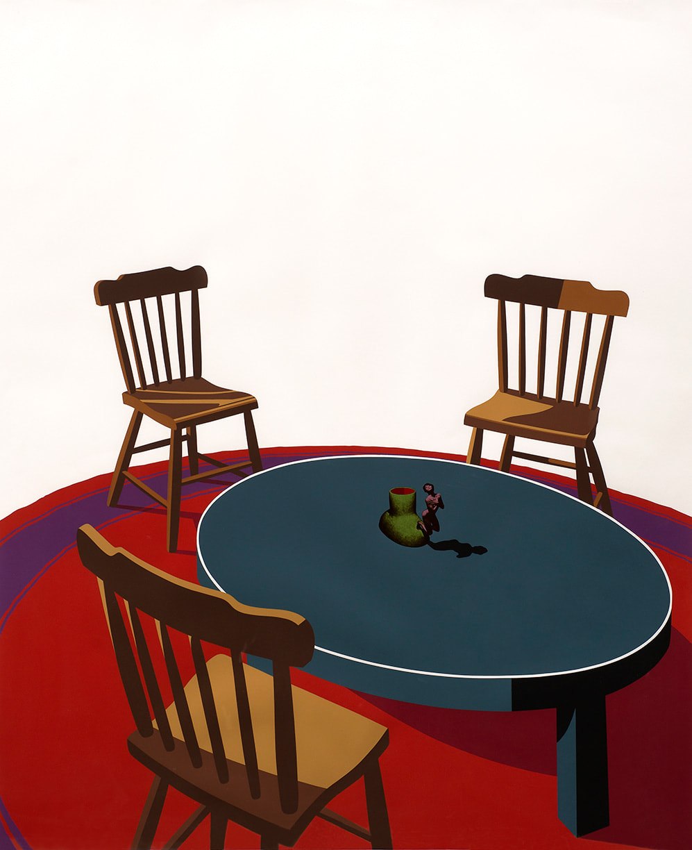 Ken Price, Chairs, Table, Rug, Cup (Interior Series), 1971
