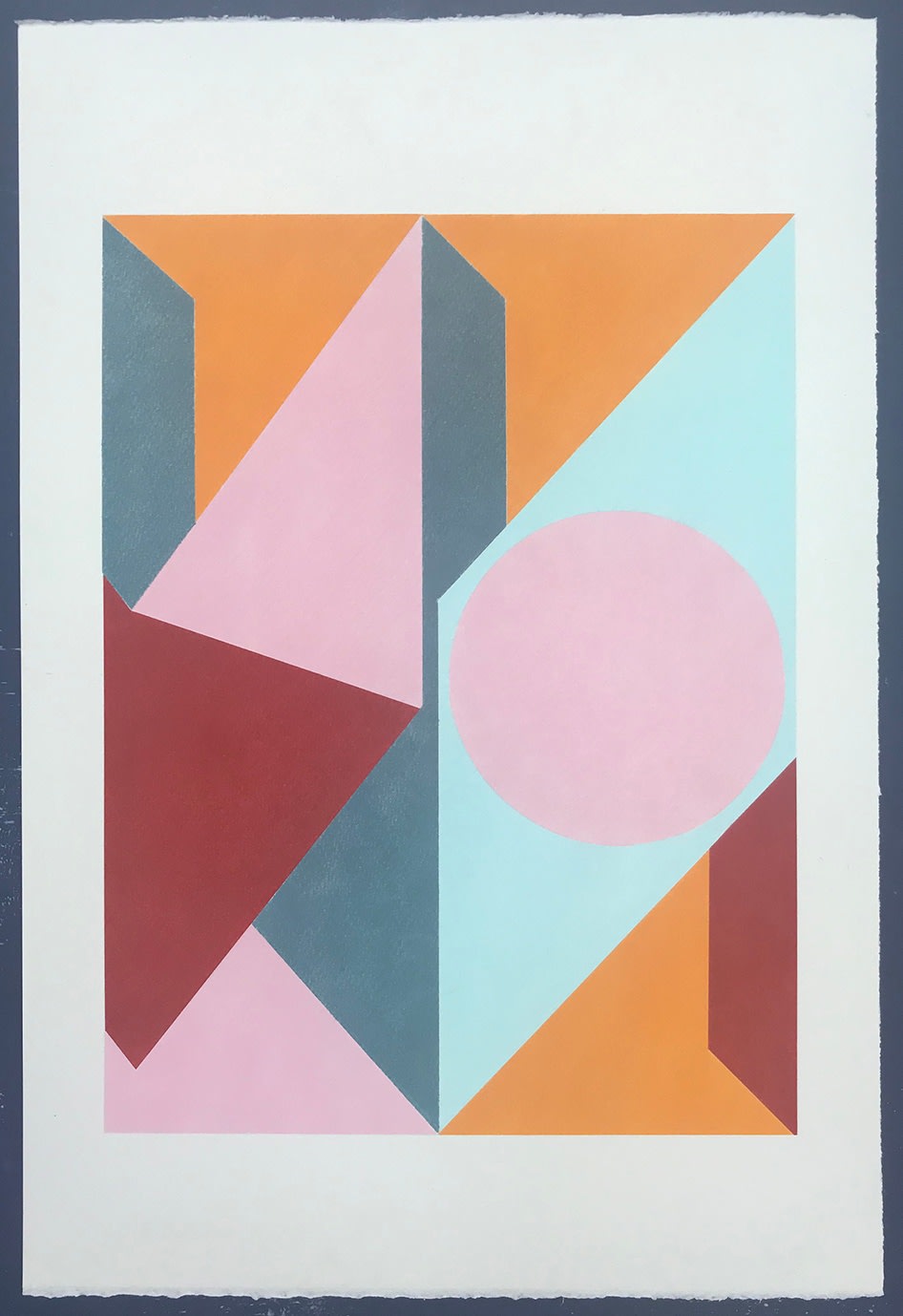 Anna Liber Lewis, NO pastel (Large Pink O), 2022