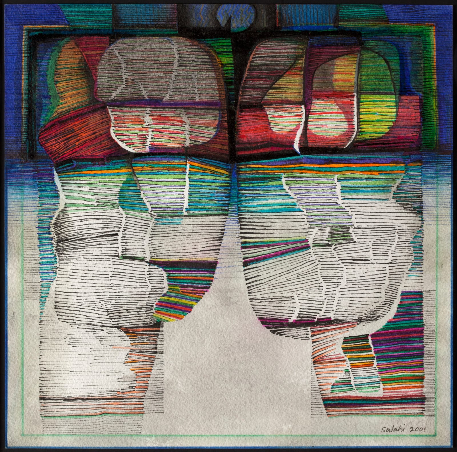 Ibrahim Salahi, Two-Faced Tree, 2001