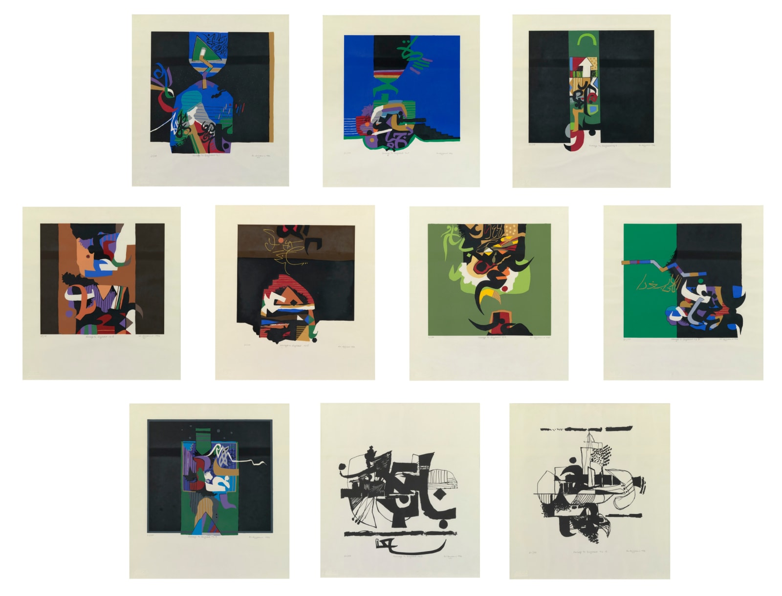 Dia al-Azzawi, Hommage to Baghdad , 1982