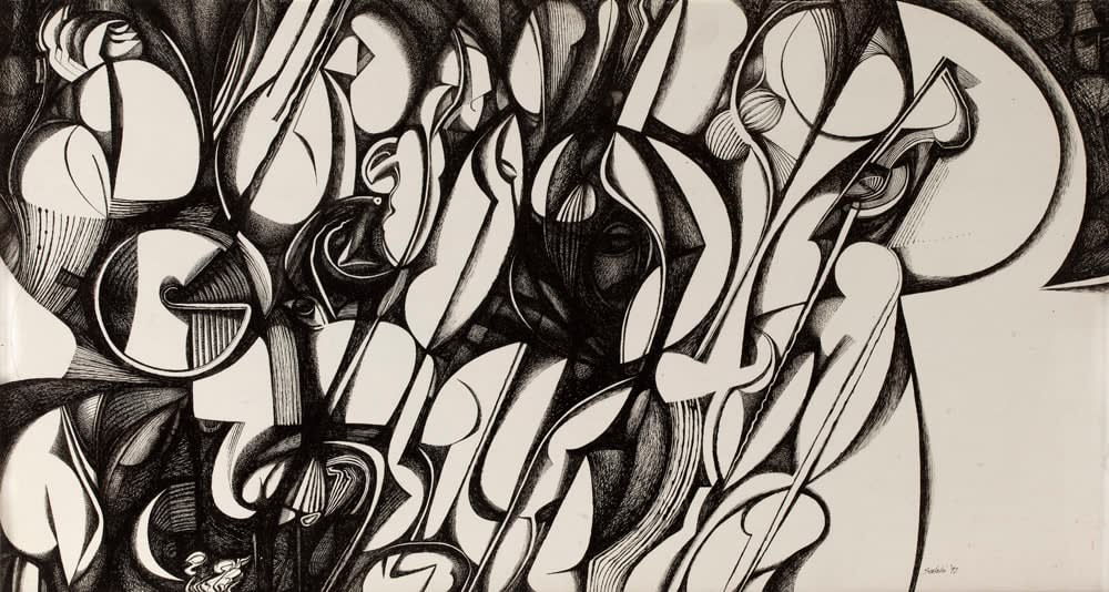 Ibrahim Salahi, Alphabet No. 4, 1992