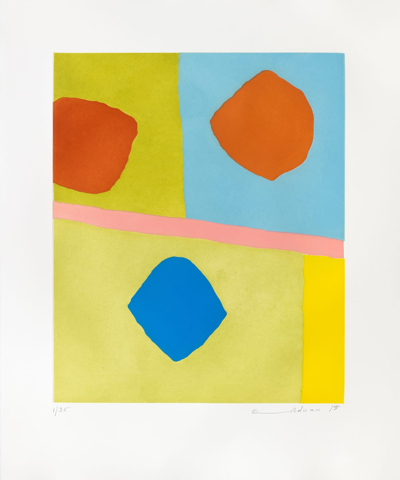 Etel Adnan, Coup de dés, 2018