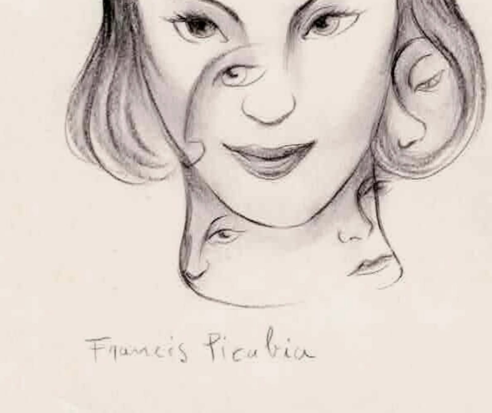 FRANCIS PICABIA, Tête de femme, ca. 1947