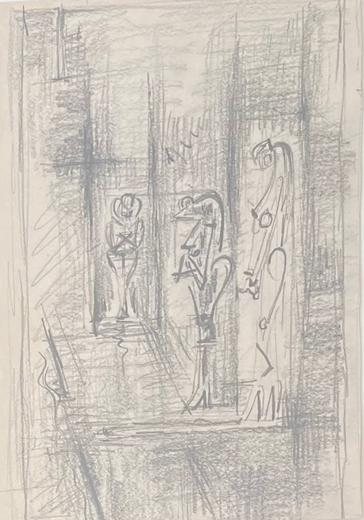 ANDRÉ MASSON, Féminaire de la rue Saint Denis, 1957