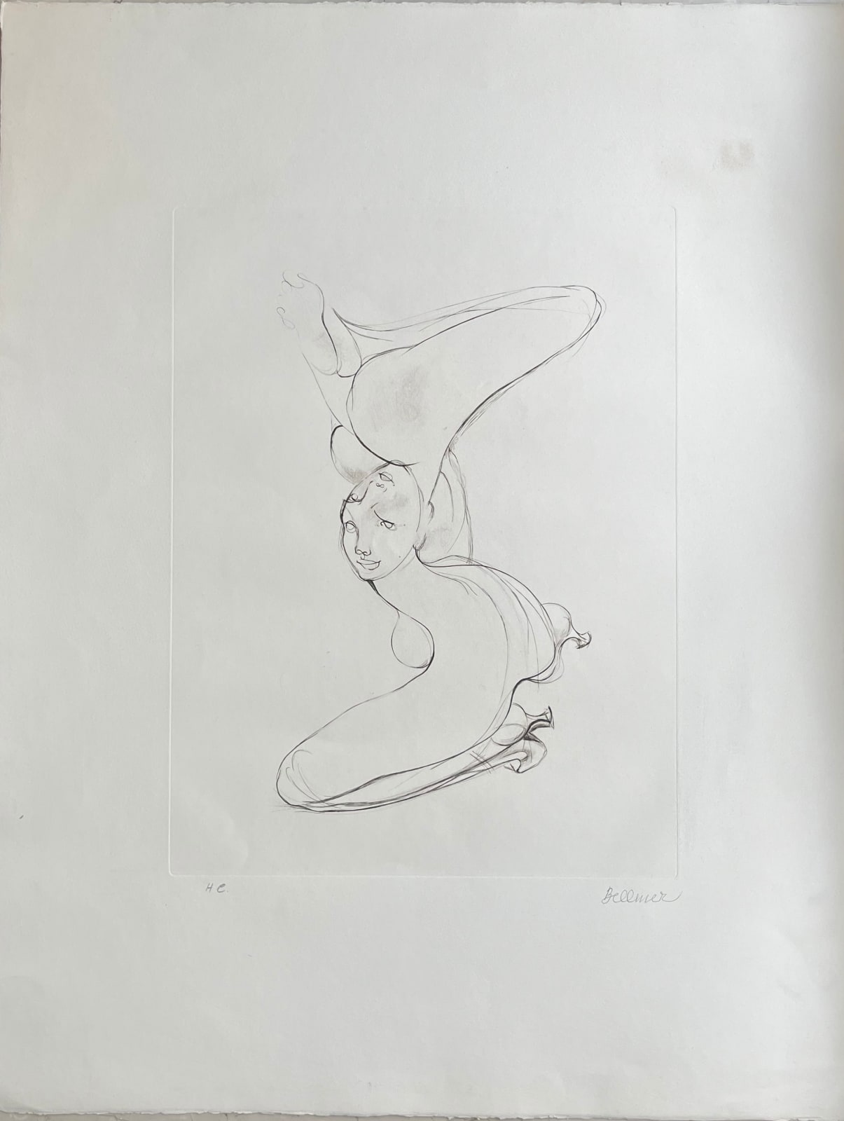 HANS BELLMER, Composition / "Céphalopode renversé", 1972