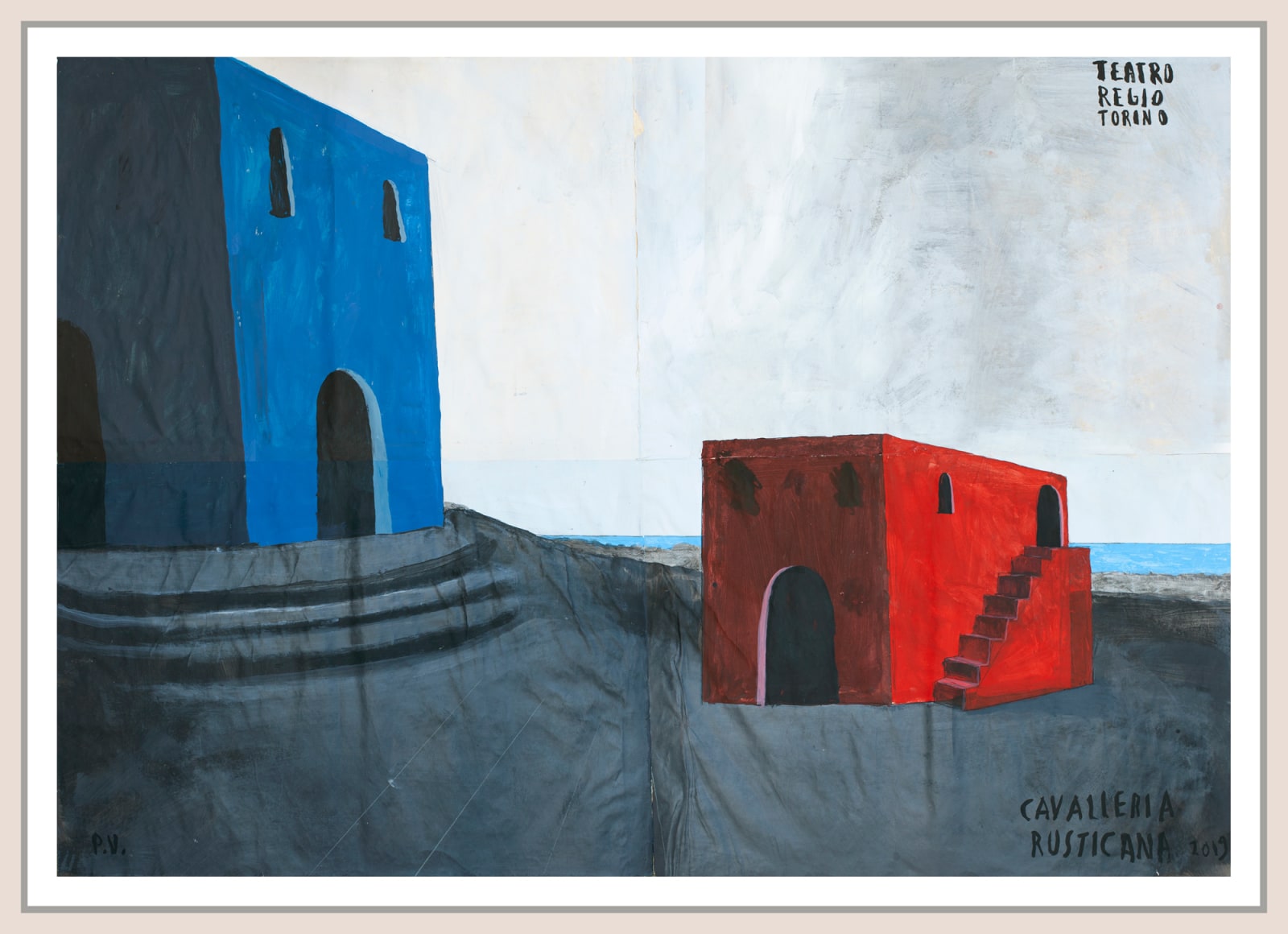 Paolo Ventura, Bozzetto scenografia Cavalleria Rusticana #01, 2019