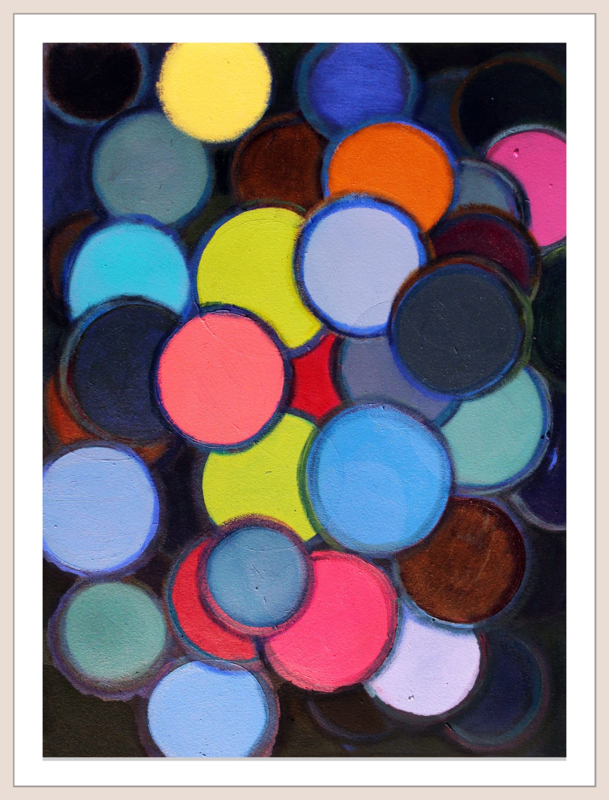 Landon Mackenzie, Yellow (moon) Pink Dot, 2019-2020