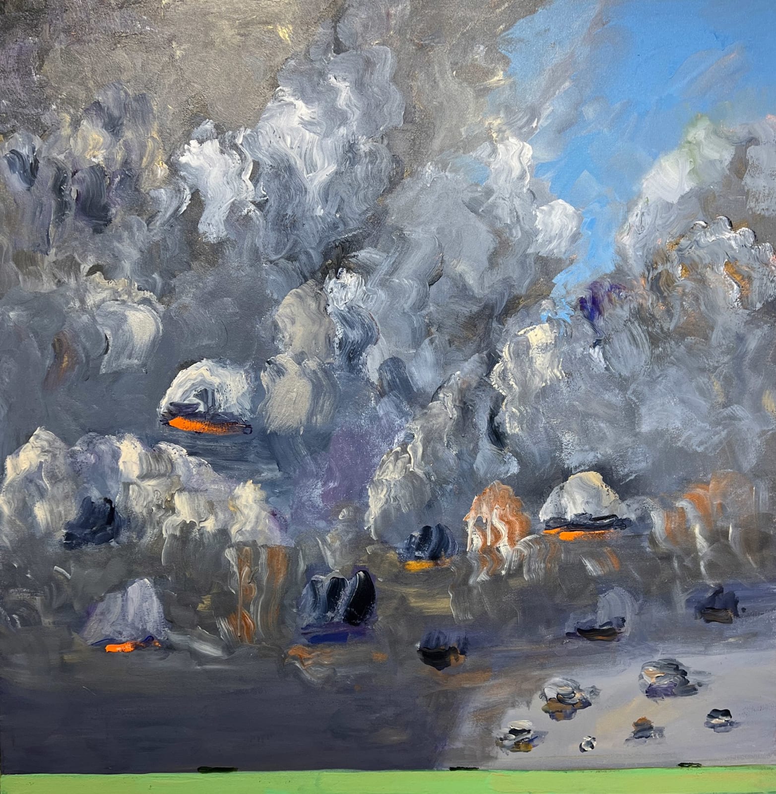 Greg Hardy, Turbulent Sky, Early Summer Green, 2022