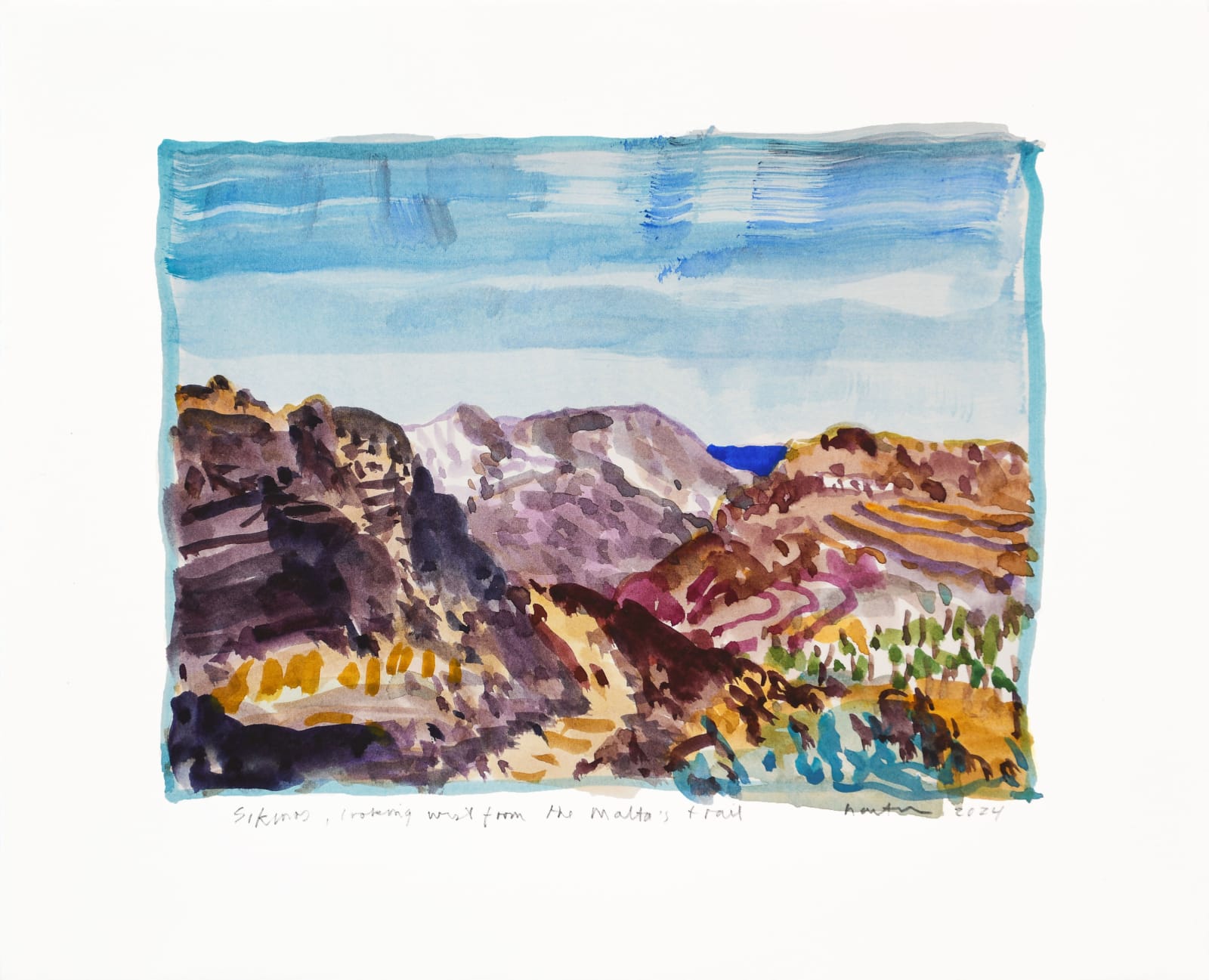 John Hartman, Sikinos, Looking West from the Malta's Trail, 2024