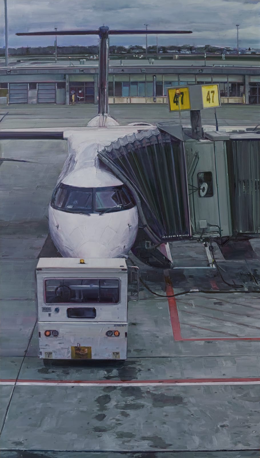 Matthew Schofield, Airplane on Tarmac, 2022