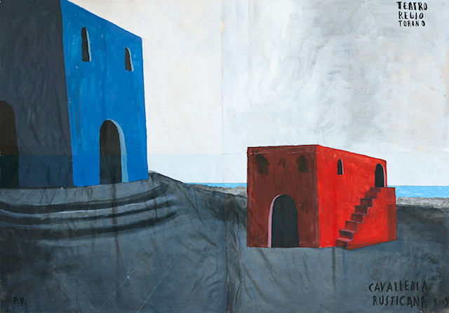 Paolo Ventura, Bozzetto scenografia Cavalleria Rusticana #01, 2019