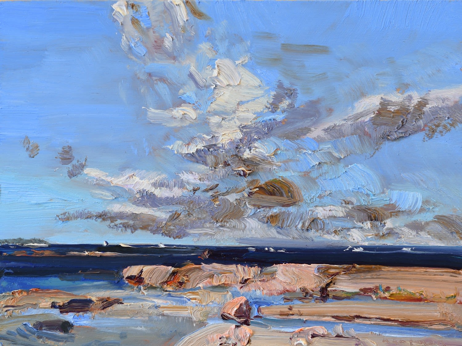 John Hartman, Wind, Clouds and Whitecaps, 2024