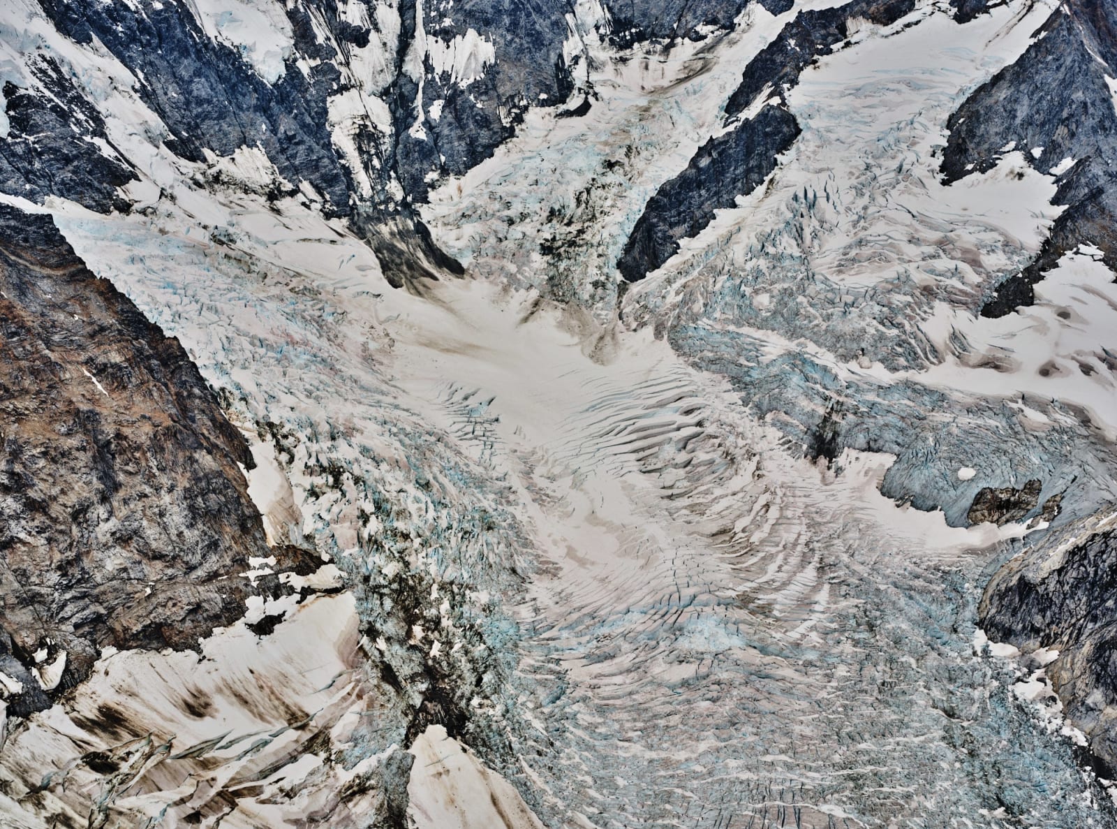 Edward Burtynsky, Coast Mountains #13, Mount Waddington Glacier, British Columbia, Canada, 2023