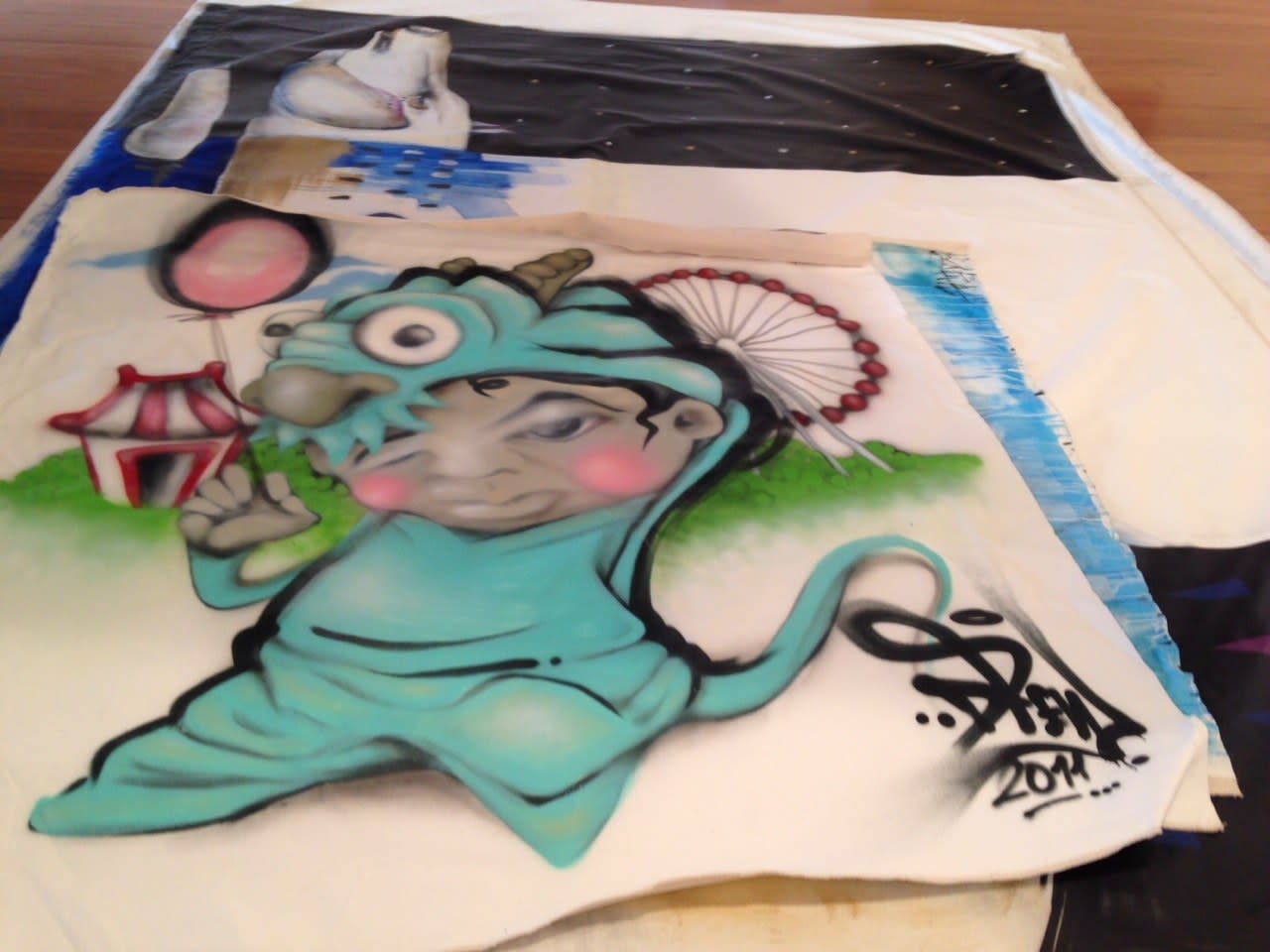 Drew Funk, Untitled (unstretched), 2011