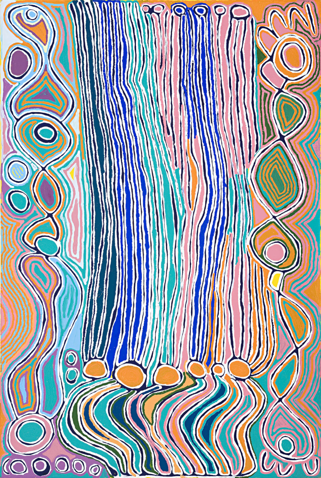 Judy Watson Napangardi, Mina Mina Jukurrpa , 2007