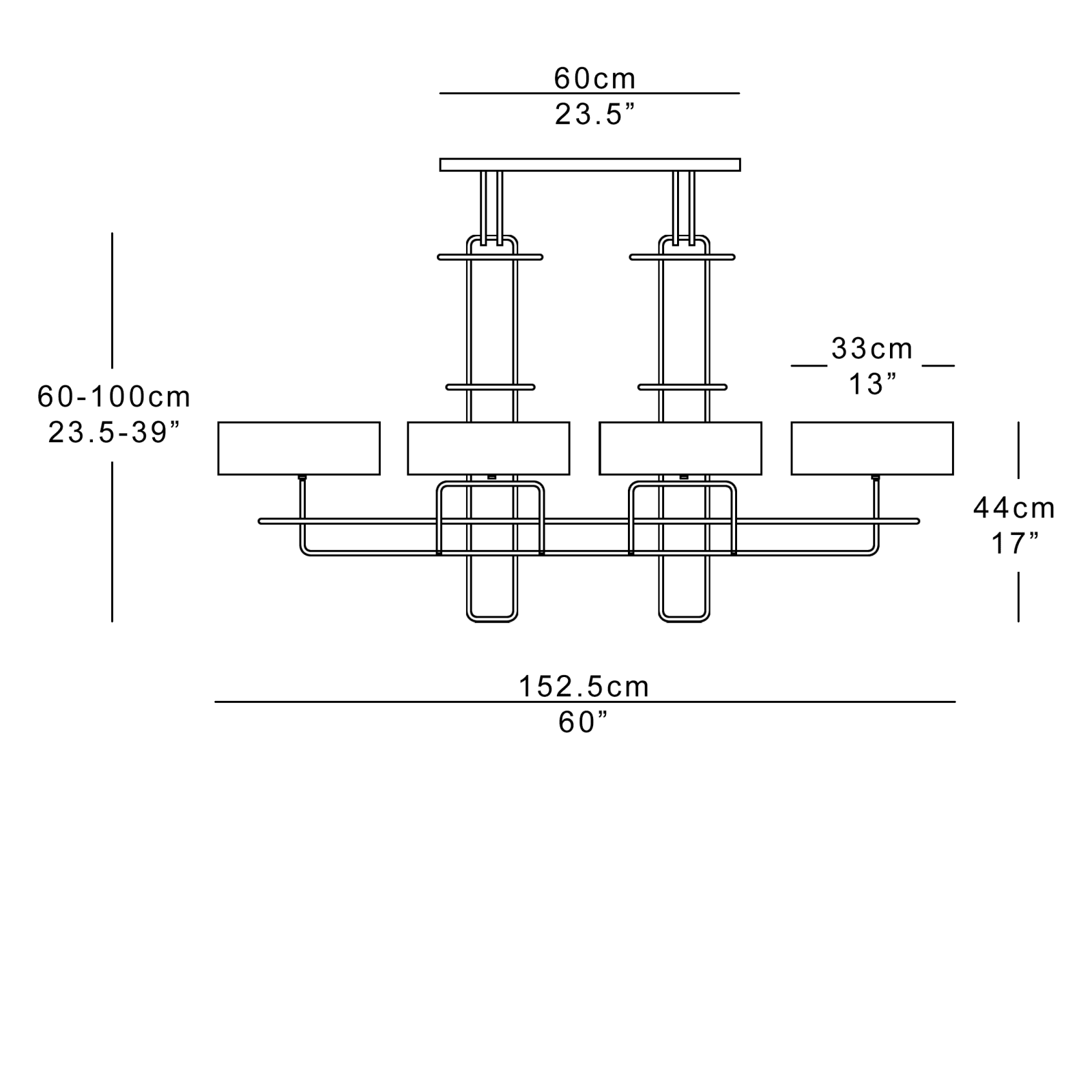 Martin Huxford, Breuer 6-arm Chandelier