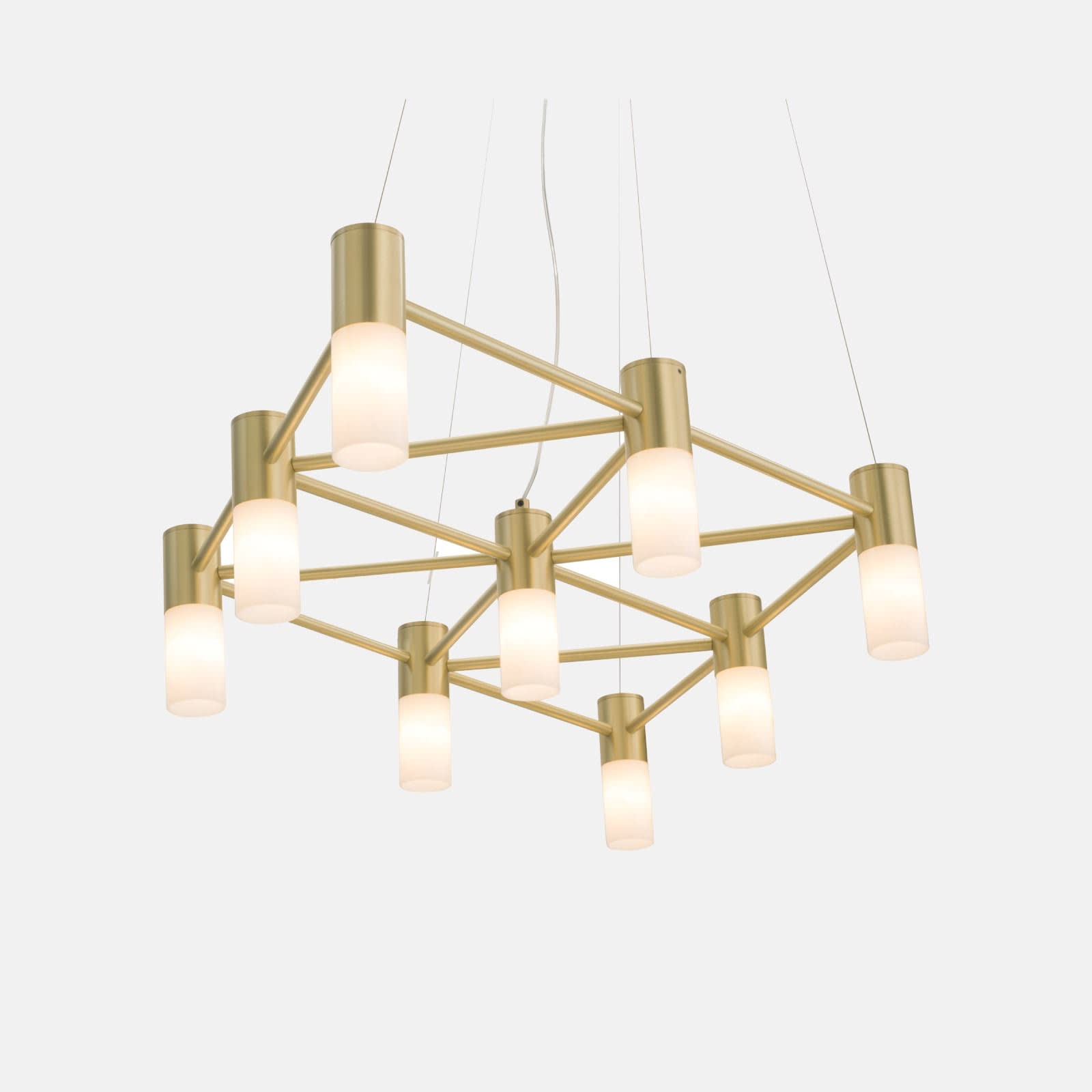 Brass Matrix Diamond Chandelier