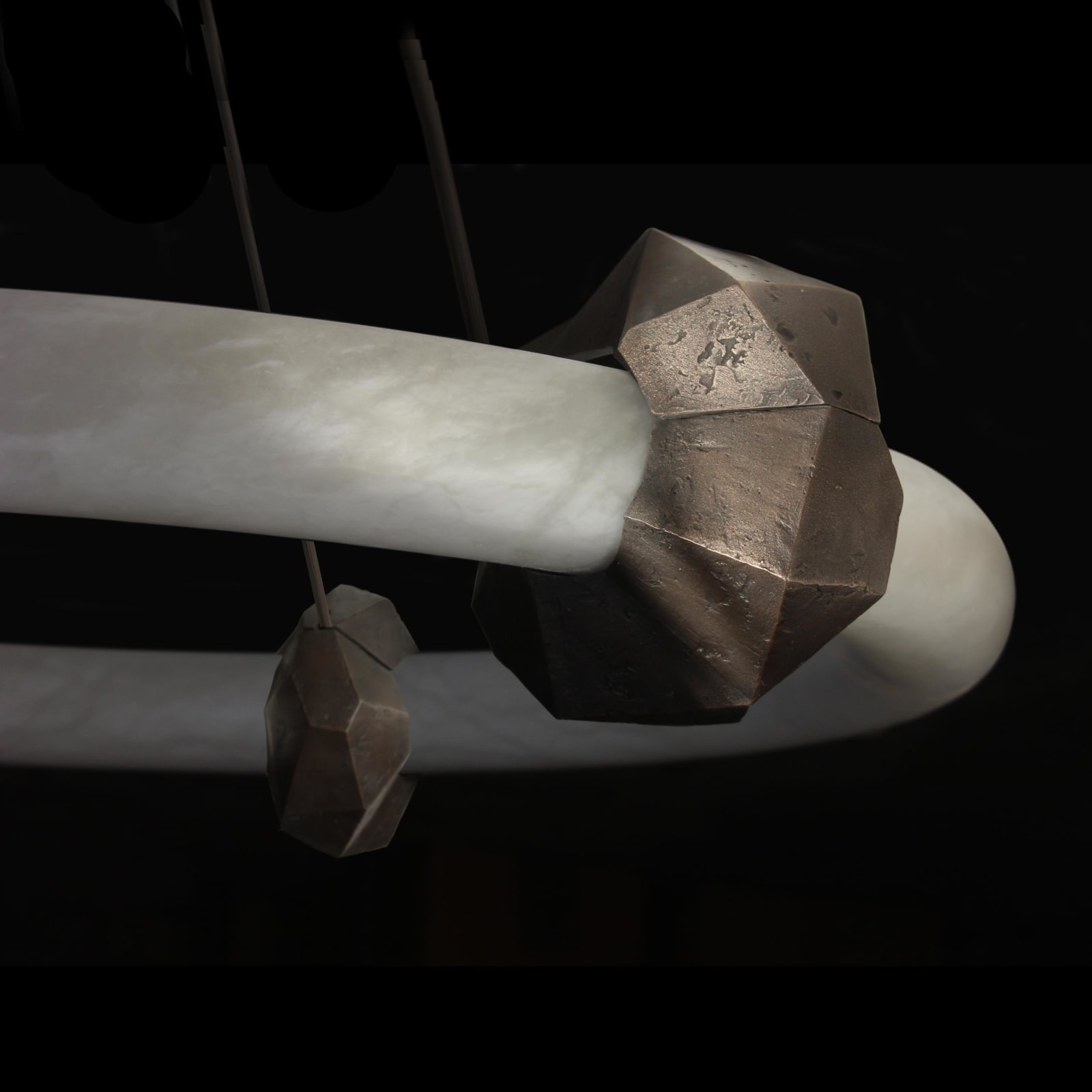Closeup of coldcast bronze piece