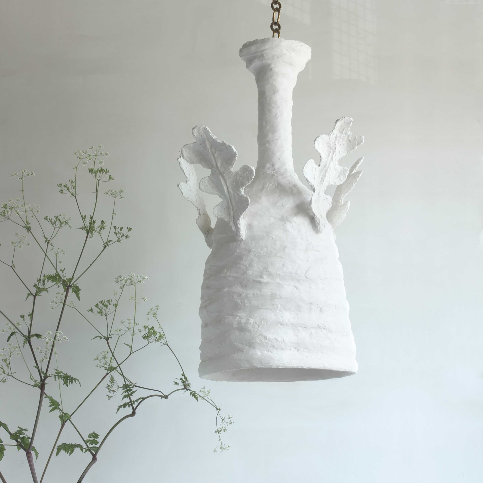 Long drop Oak Leaf pendant