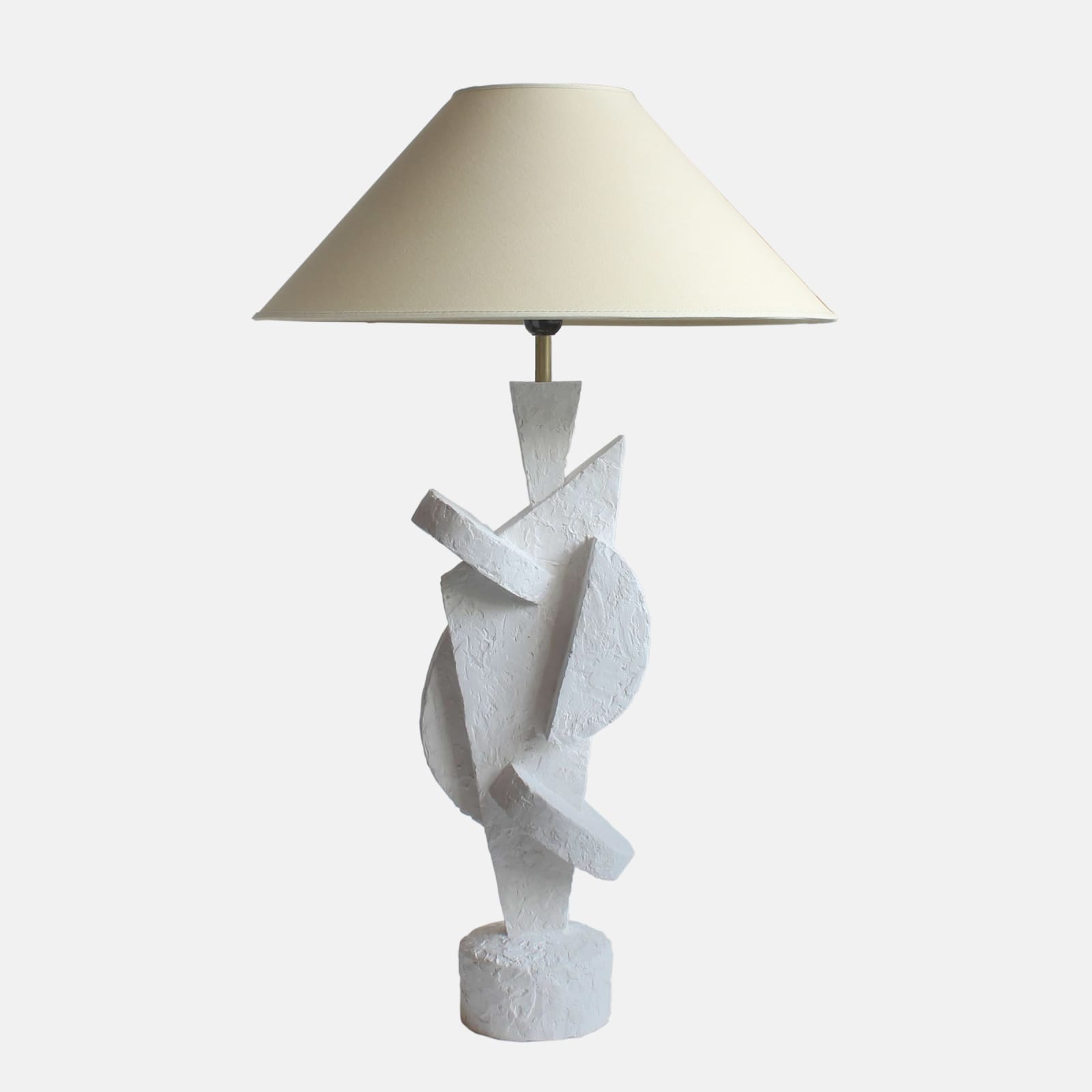 Acrobat Plaster Lamp with natural cotton shade