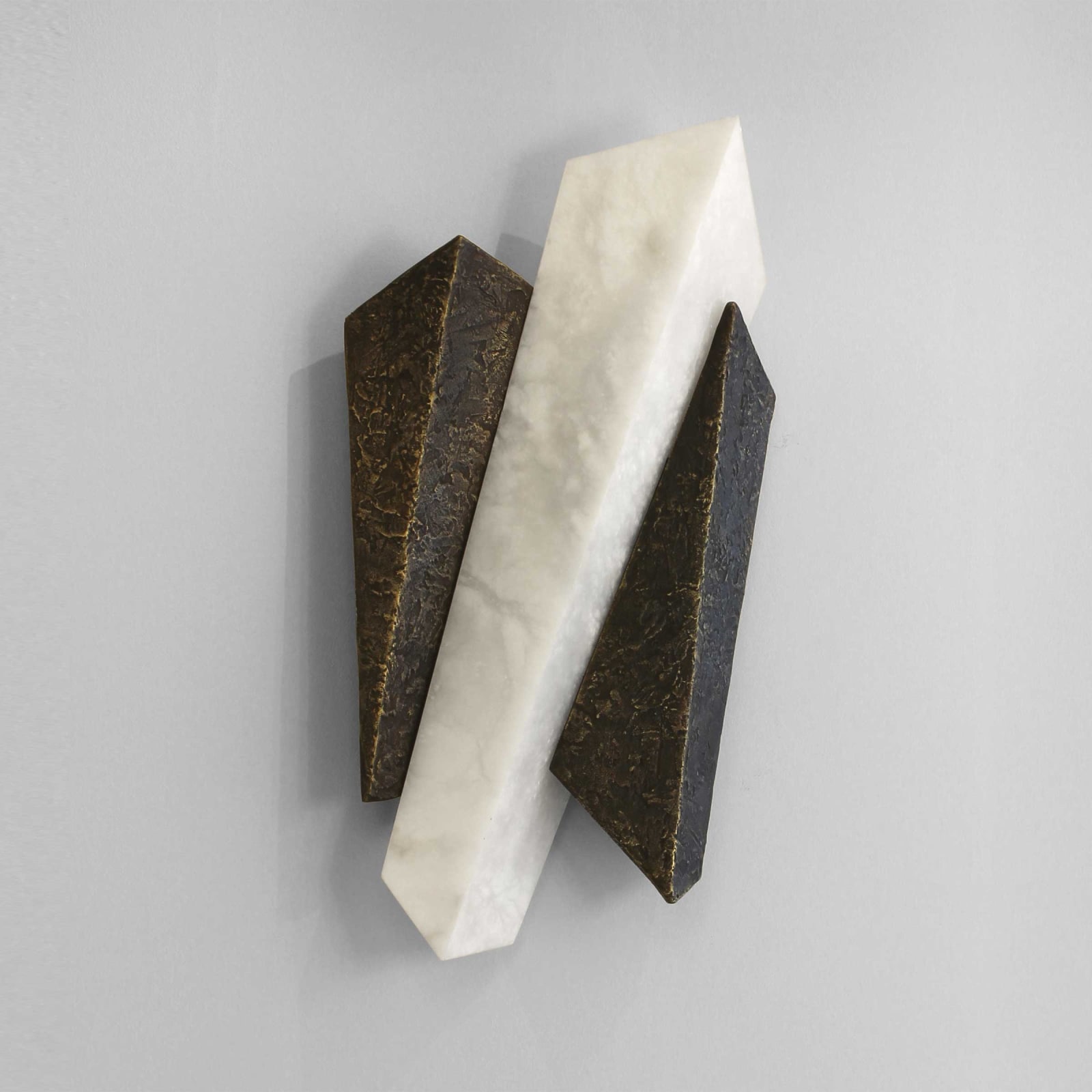Edge sconce on grey wall