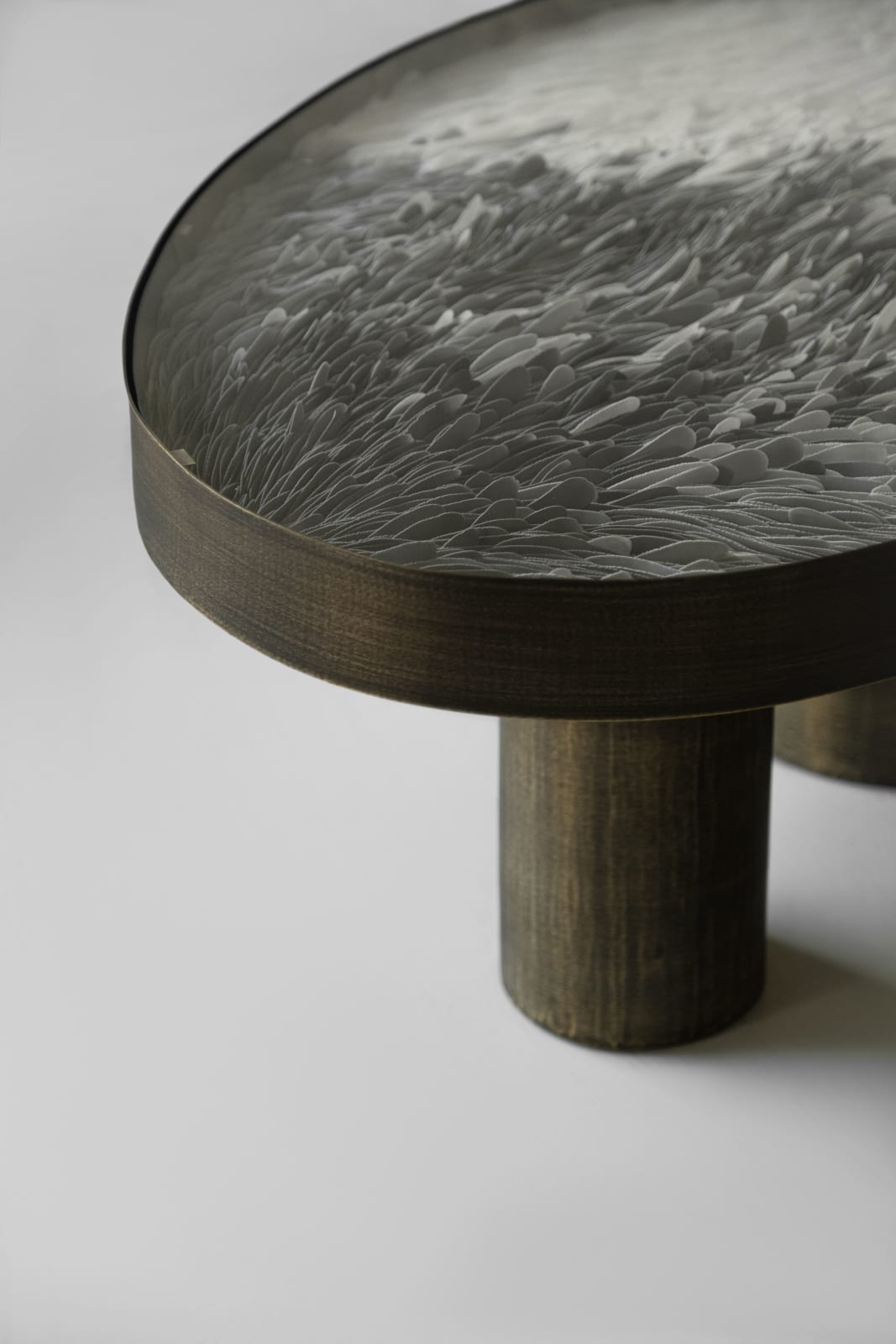 Valeriya Isyak, Vortex Brass & Porcelain table, 2024