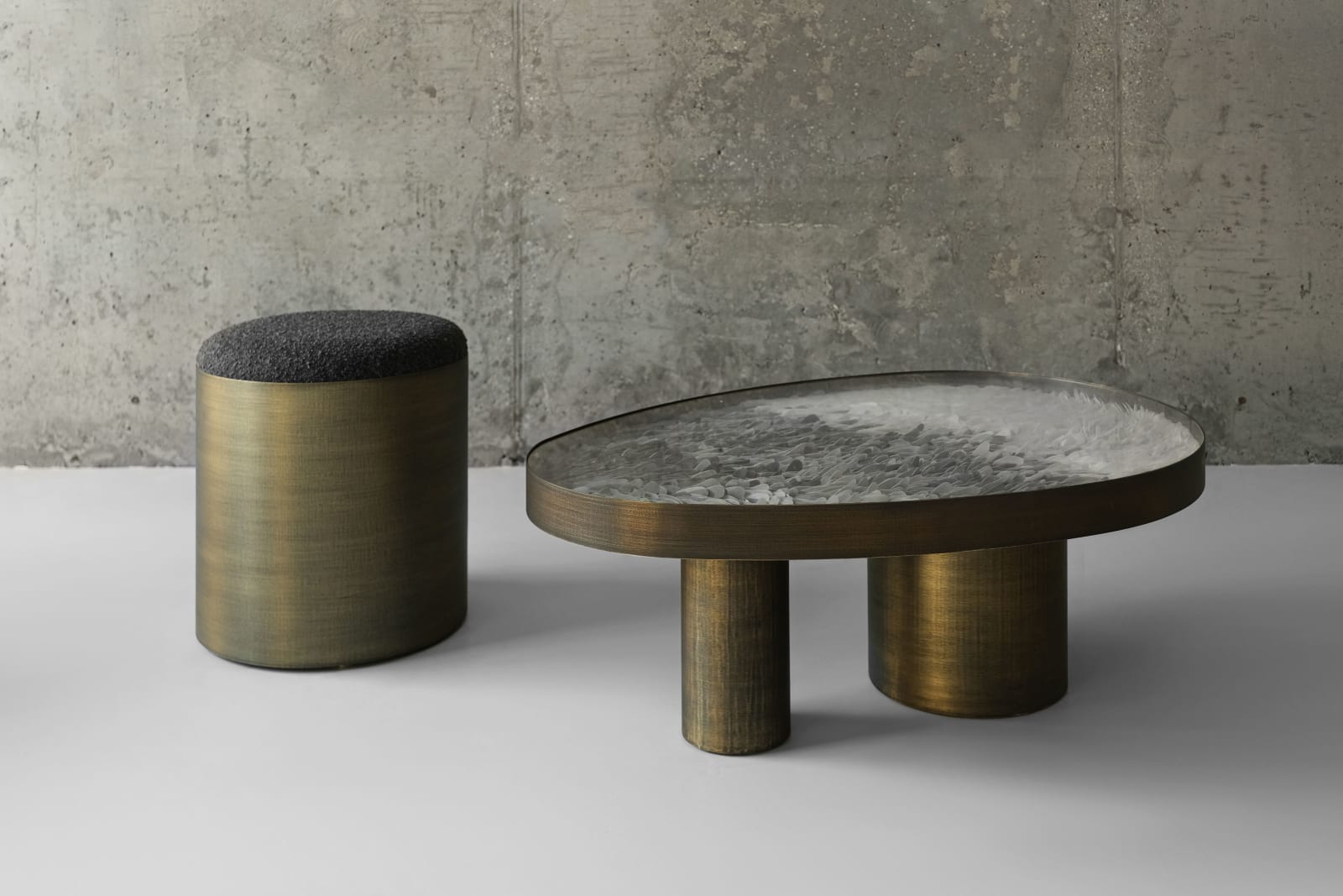 Valeriya Isyak, Vortex Brass & Porcelain table, 2024