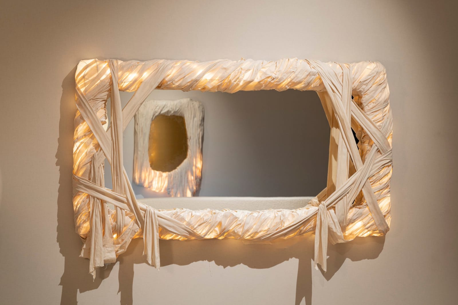 Olexandr Pinchuk, Mirror, Iron & Canvas #5, 2024
