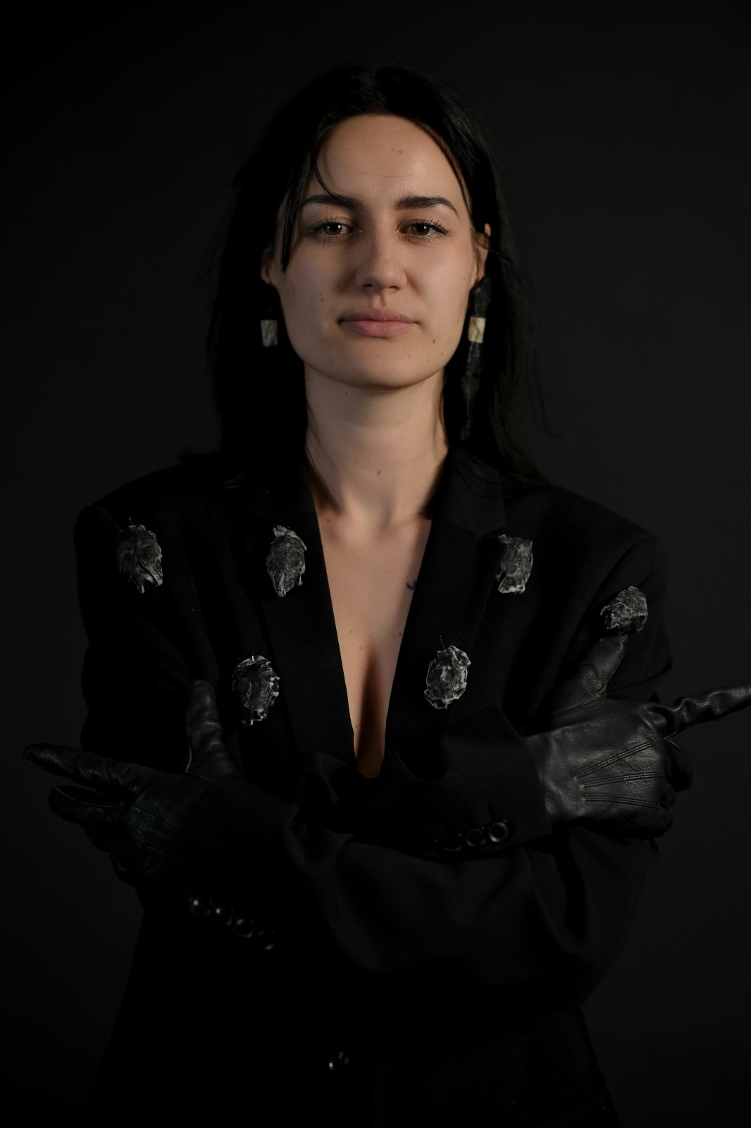 Olexandr Pinchuk, Canvas Earrings, 2024