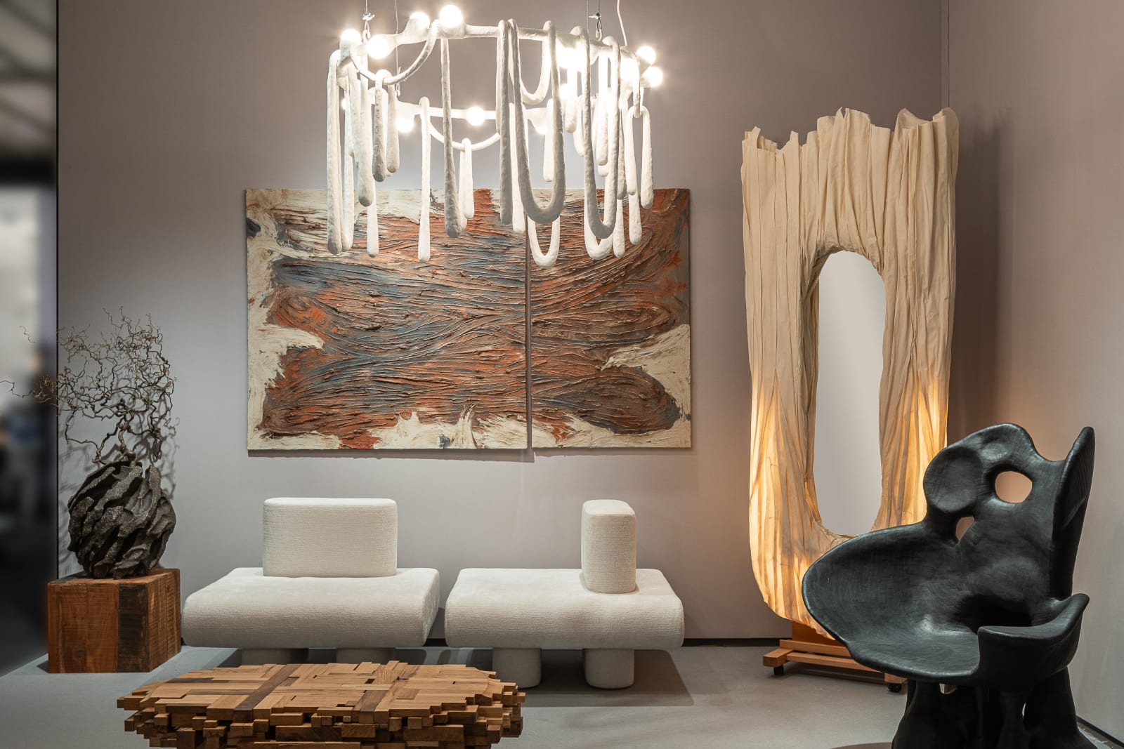 Olexandr Pinchuk, Mirror, Iron & Canvas #1, 2024