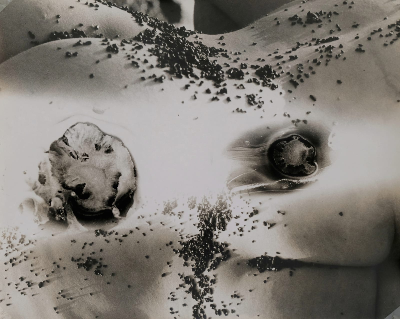 Minayoshi Takada, Double exposure, nude and abstract, c. 1950