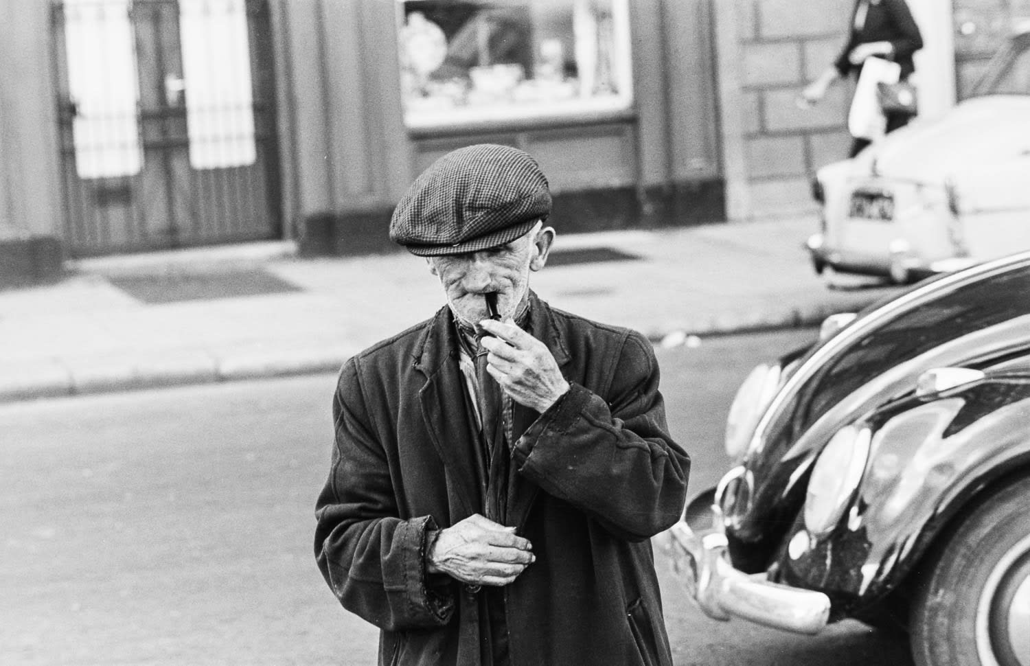Edward Quinn, Old man with pipe, Arran Quay, Dublin 1963