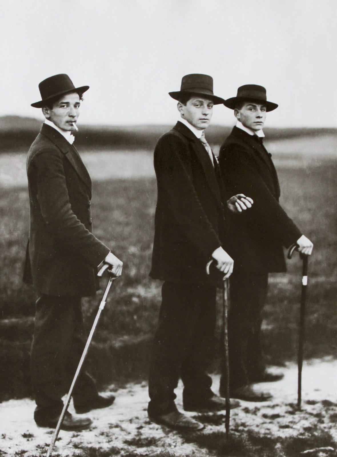 August Sander, Jungbauern (Young Farmers), Westerwald, 1914