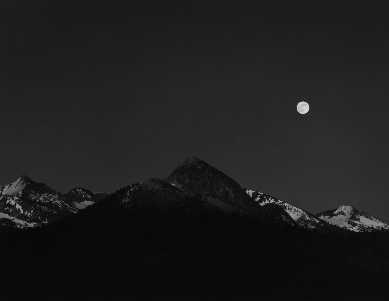 Ansel Adams, Moonrise from Glacier Point, Yosemite National Park, California, 1939, printed c. 1979