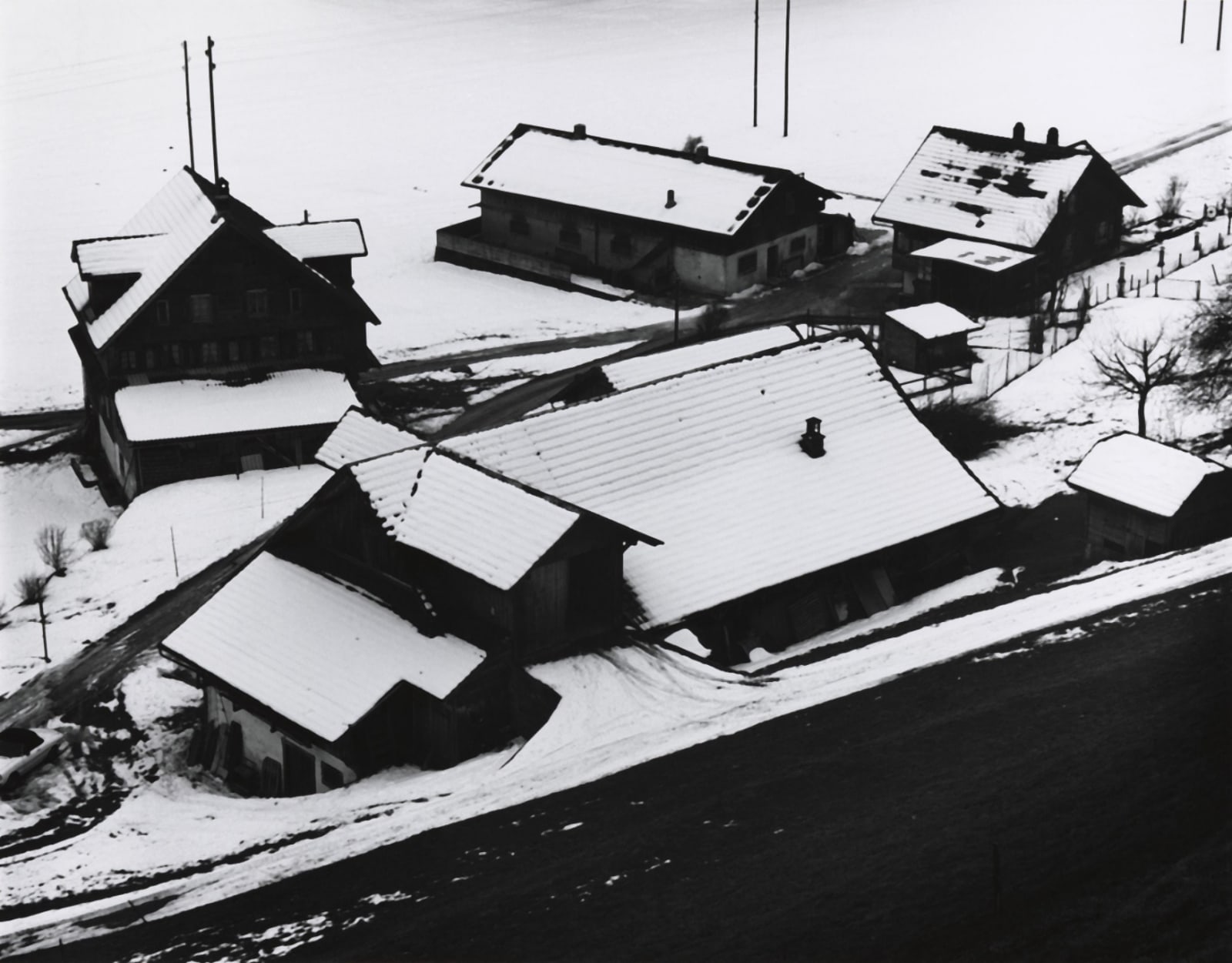 Brett Weston, Farms, Switzerland, 1973, printed 1973