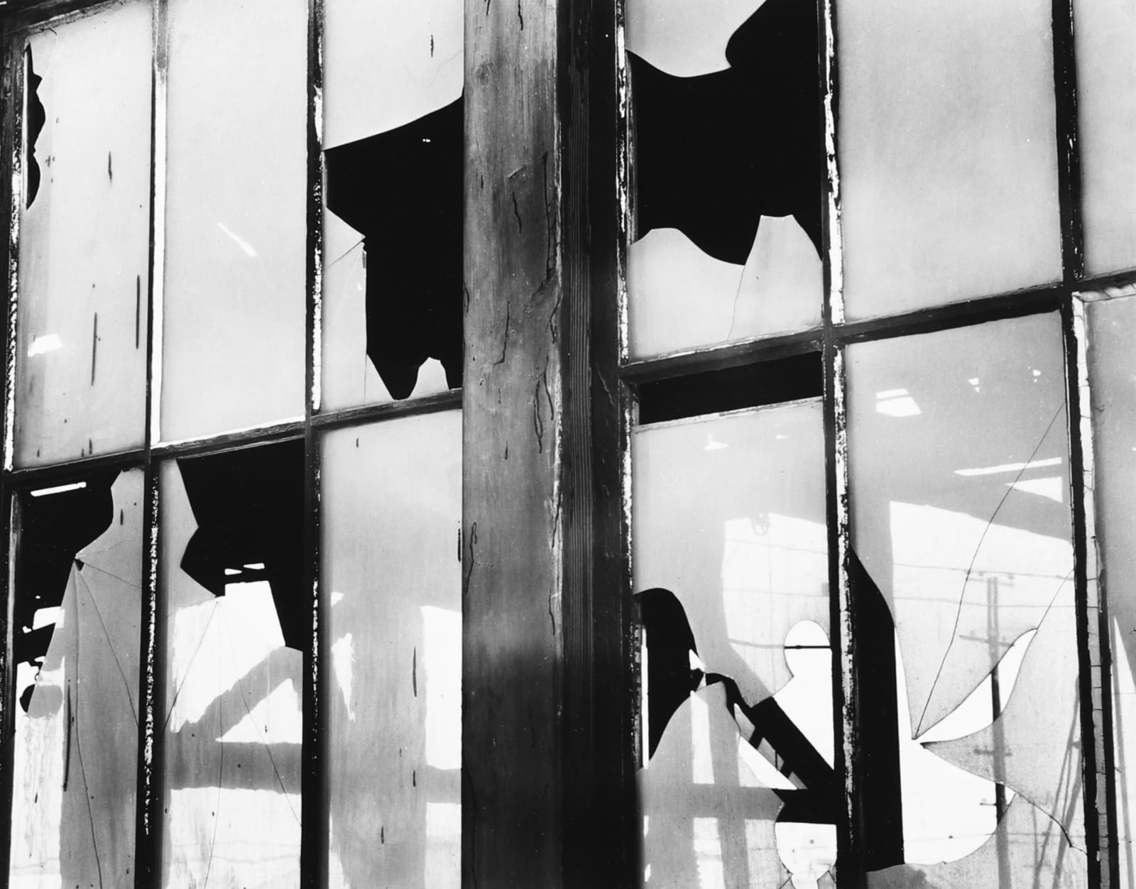 Brett Weston, Broken Window, Hunters Point Shipyard, San Francisco, 1959, printed 1959