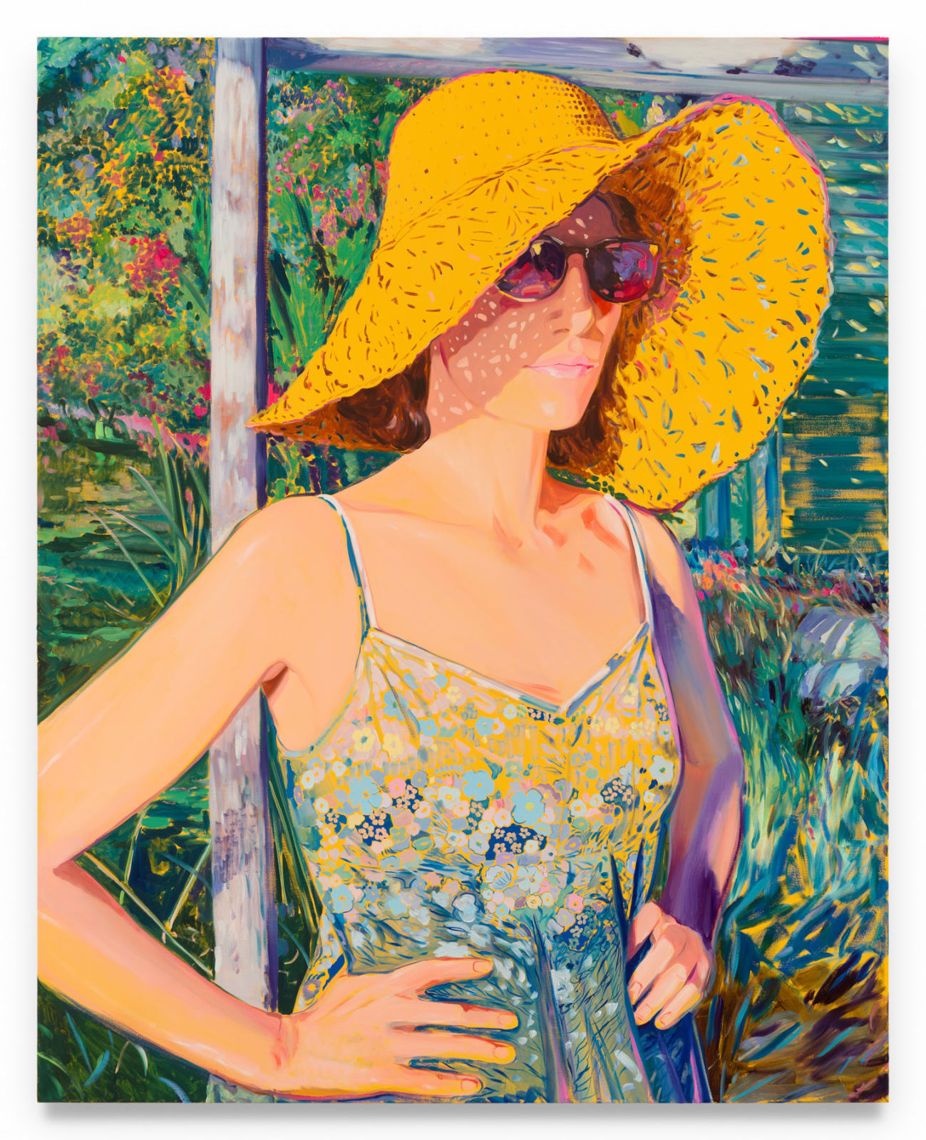 SEBASTIAN BLANCK, Isca in a Floral Dress Sunhat (Yellow), 2024