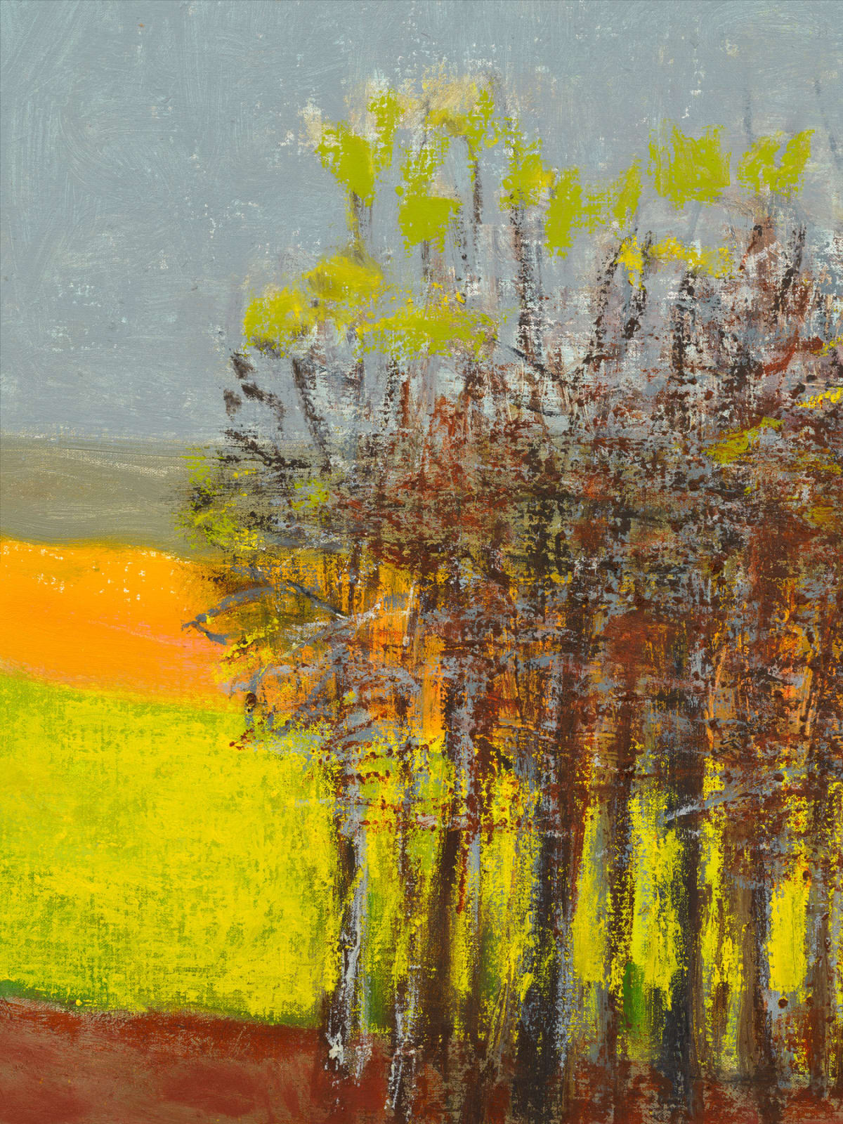 WOLF KAHN, Small Orange Spot, 2015