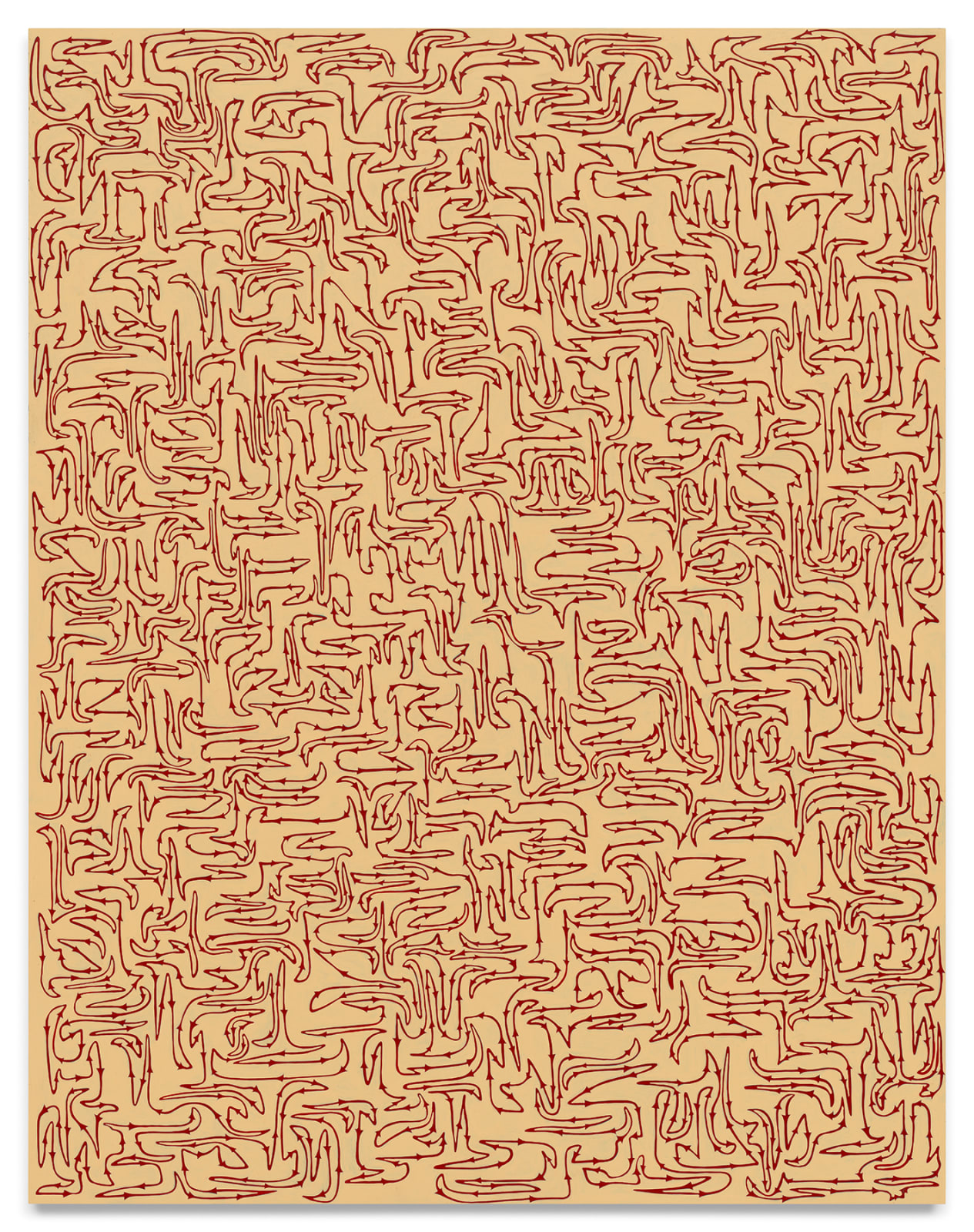 JAMES SIENA, Connected Hooks with arrows (red), 2011-2012