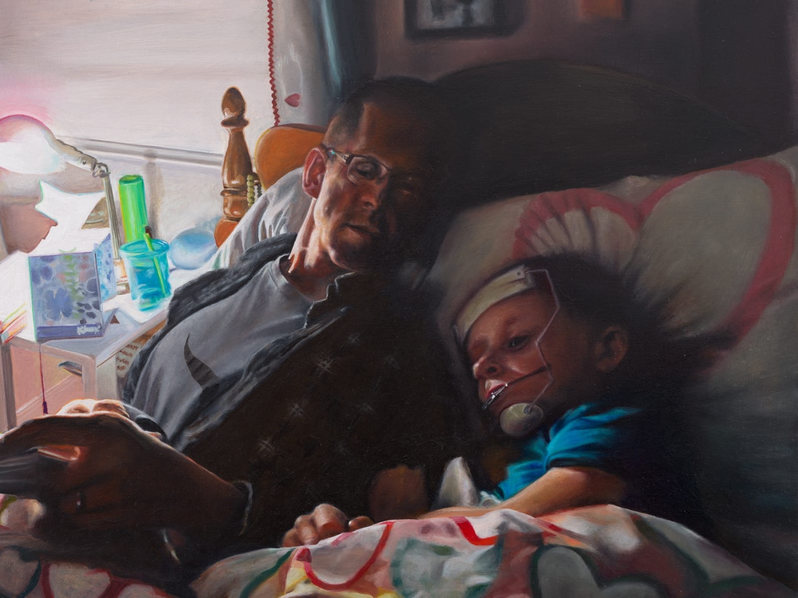 TIM HAWKINSON, Reading to Clare, 2023