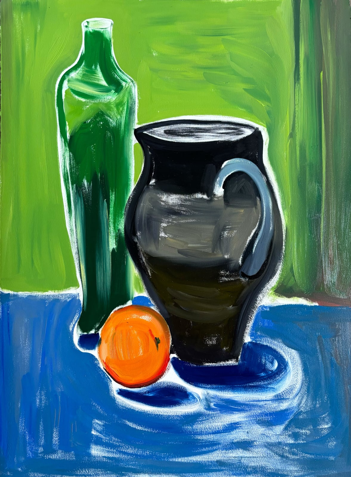 Jenni Hiltunen, Green Bottle and Orange, 2024