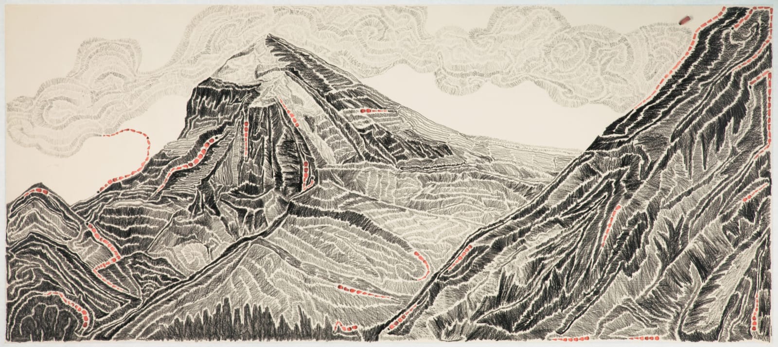石晉華, 《走筆#110 (繞聖山)》 Pen Walking #110, 2011