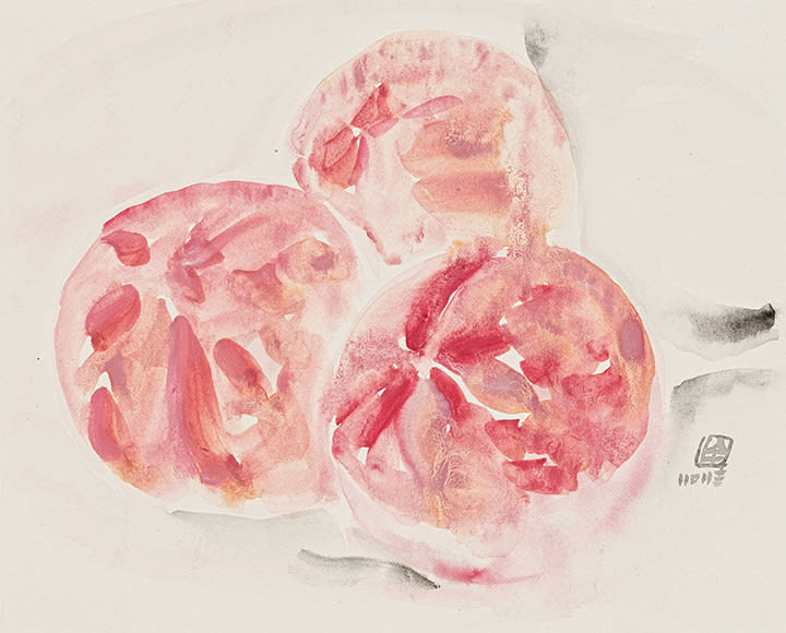 林銓居, 《三顆桃之二》 Three Peaches II, 2023