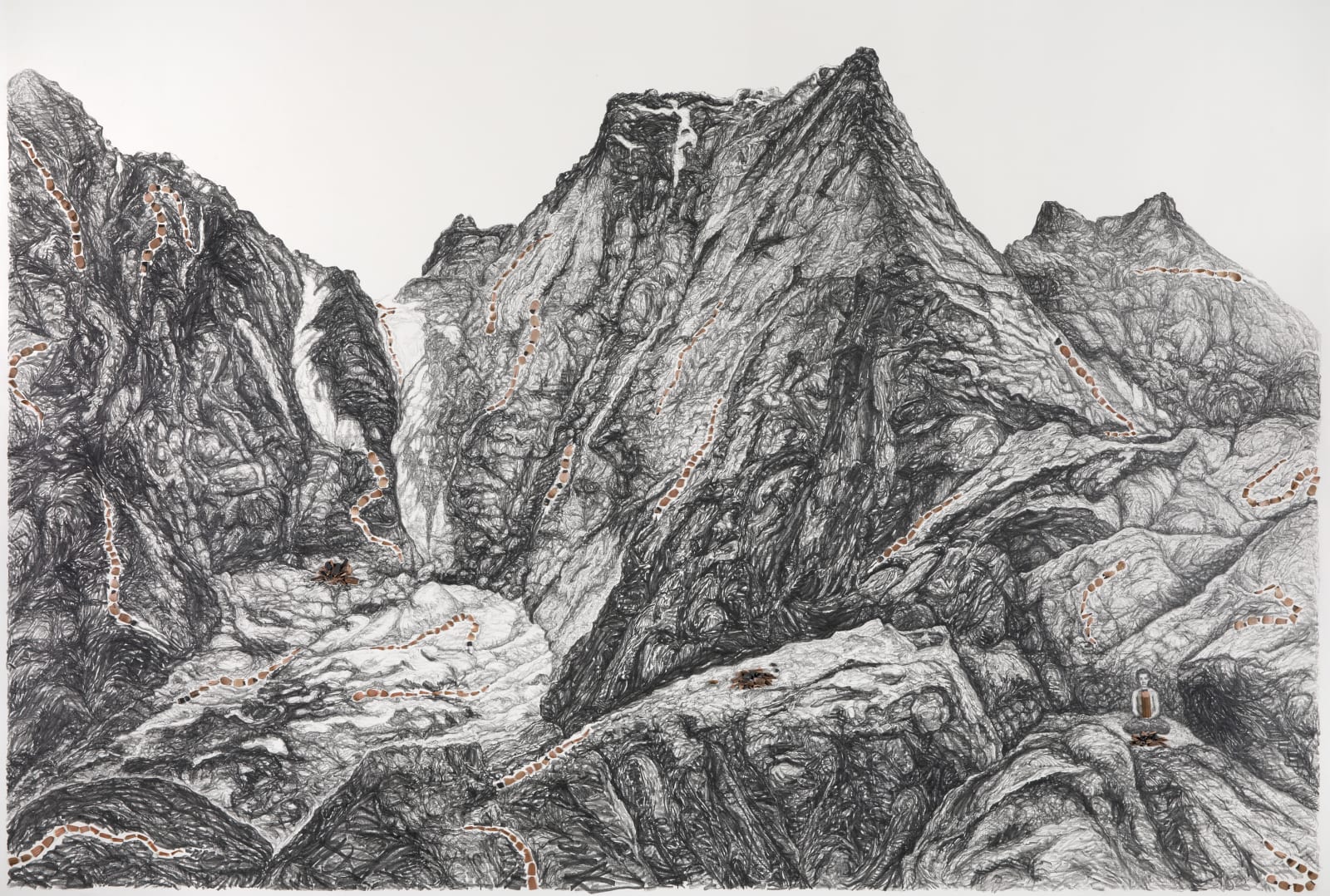 石晉華 , 《坐阿爾卑斯山峰下的賈柯梅蒂》 Giacometti Sat Under the Alps , 2019